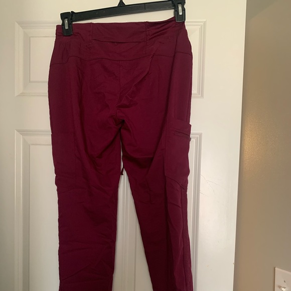 Healing hands petite scrub pants XSP style 9141P. Wine color. Purple label yoga - Picture 2 of 5